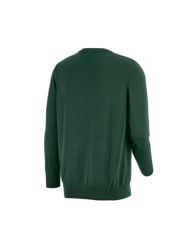 Tričká, pulóvre a košele: Úpletový sveter e.s. s okrúhlym výstrihom + zelená 1