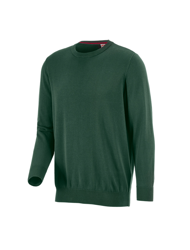 Tričká, pulóvre a košele: Úpletový sveter e.s. s okrúhlym výstrihom + zelená