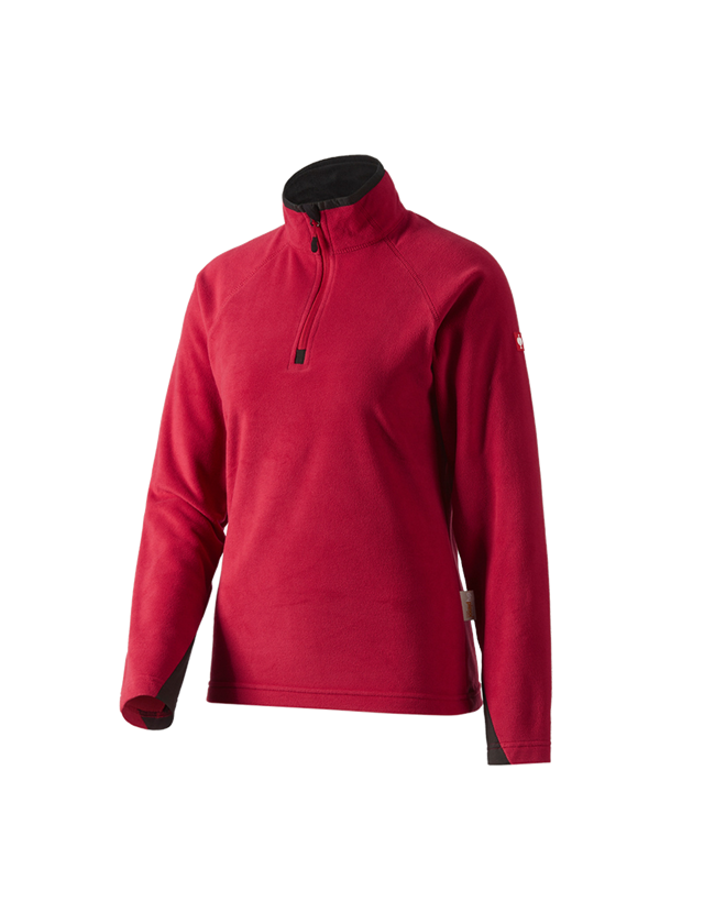 Tričká, pulóvre a košele: Dámsky mikroflísový sveter dryplexx® micro + červená 1