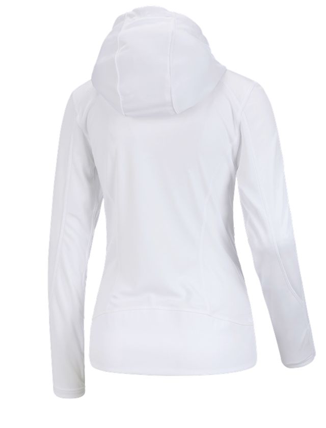 Tričká, pulóvre a košele: Funkčná bunda s kapucňou e.s. stripe, dámska + biela 1