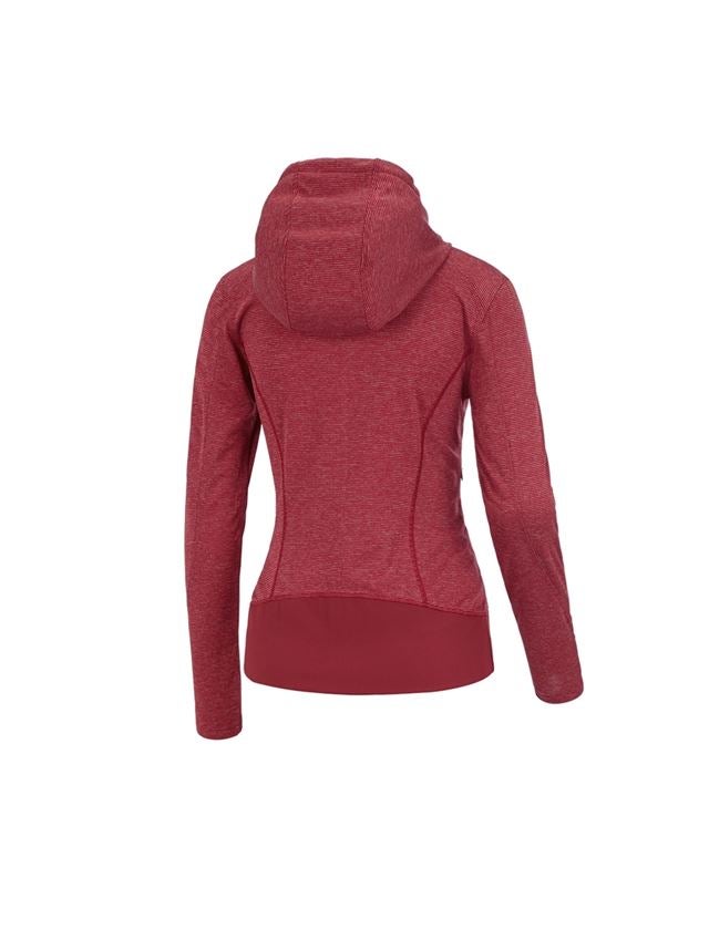 Tričká, pulóvre a košele: Funkčná bunda s kapucňou e.s. stripe, dámska + ohnivá červená 1