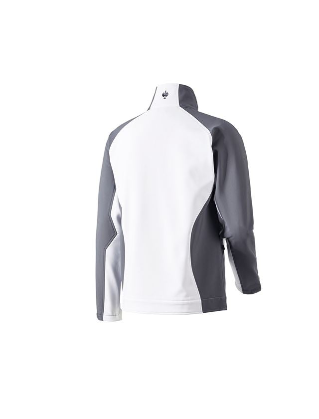 Pracovné bundy: Softshellová bunda dryplexx® softlight + biela/sivá 3