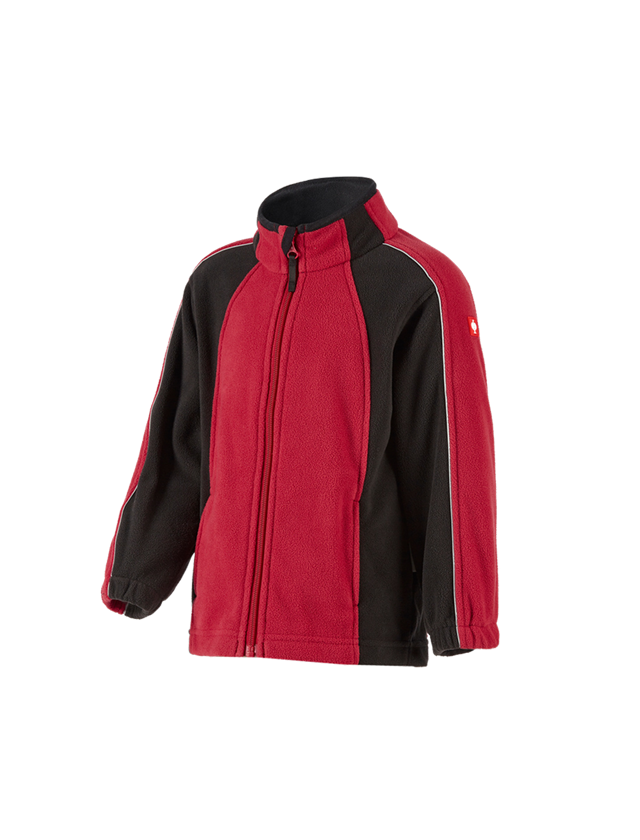 Bundy: Detská mikroflísová bunda dryplexx® micro + červená/čierna 1