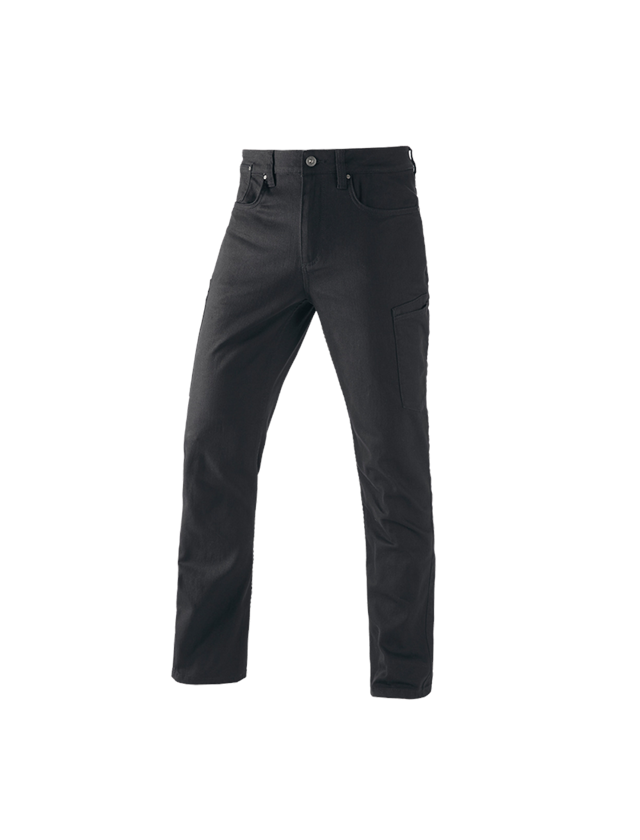 Pracovné nohavice: 7-vreckové džínsy e.s. + čierna