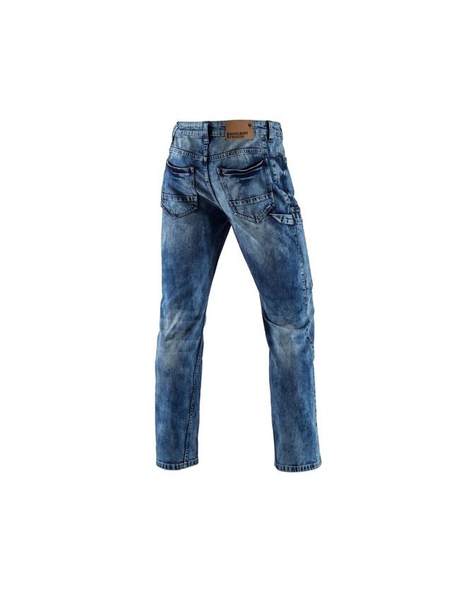 Pracovné nohavice: 7-vreckové džínsy e.s. + lightwashed 1