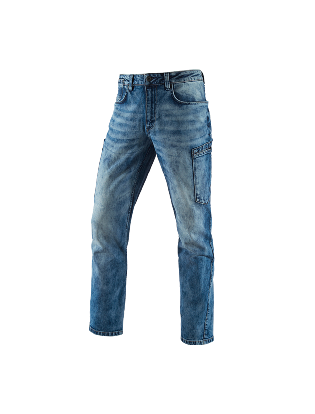 Pracovné nohavice: 7-vreckové džínsy e.s. + lightwashed