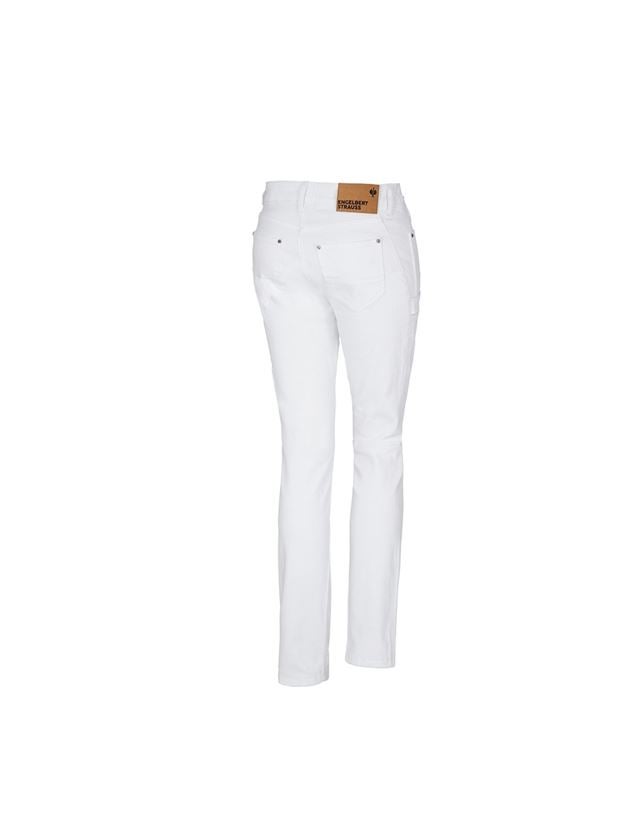 Pracovné nohavice: 7-vreckové džínsy e.s., dámske + biela 4