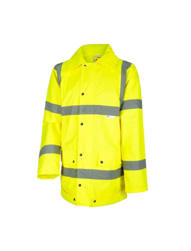 Pracovné bundy: Reflexná ochranná bunda do dažďa STONEKIT + výstražná žltá