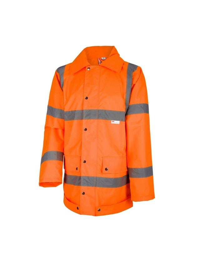 Pracovné bundy: Reflexná ochranná bunda do dažďa STONEKIT + výstražná oranžová
