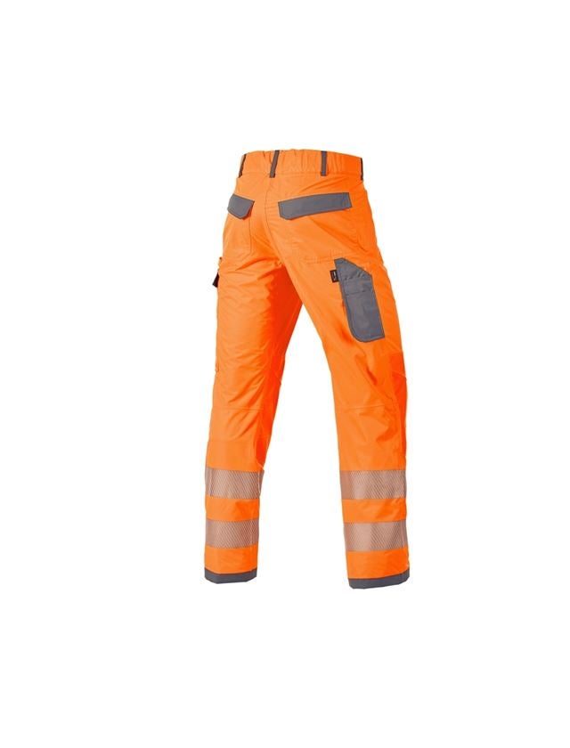 Pracovné nohavice: Reflexné ochranné funk. nohavice pása e.s.prestige + výstražná oranžová/sivá 2