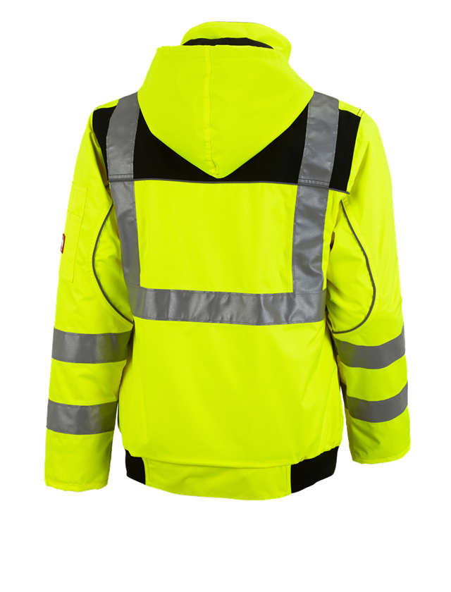 Pracovné bundy: Reflexná ochranná pilotná bunda e.s.image + výstražná žltá 3