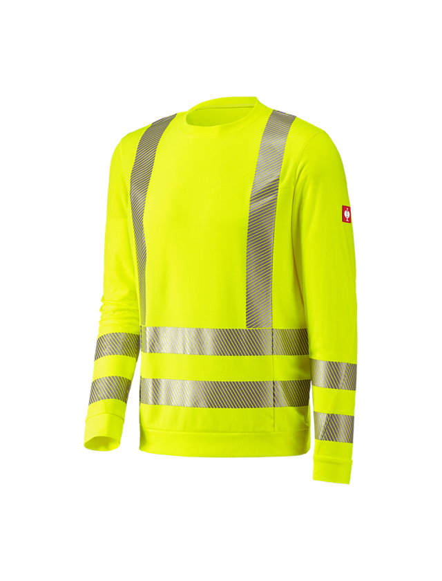 Tričká, pulóvre a košele: Reflexné ochranné funk. tričko dlhým rukávom e.s. + výstražná žltá