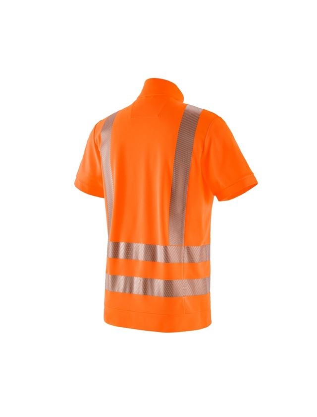 Témy: Reflexné ochranné funkčné tričko ZIP e.s. UV + výstražná oranžová 1