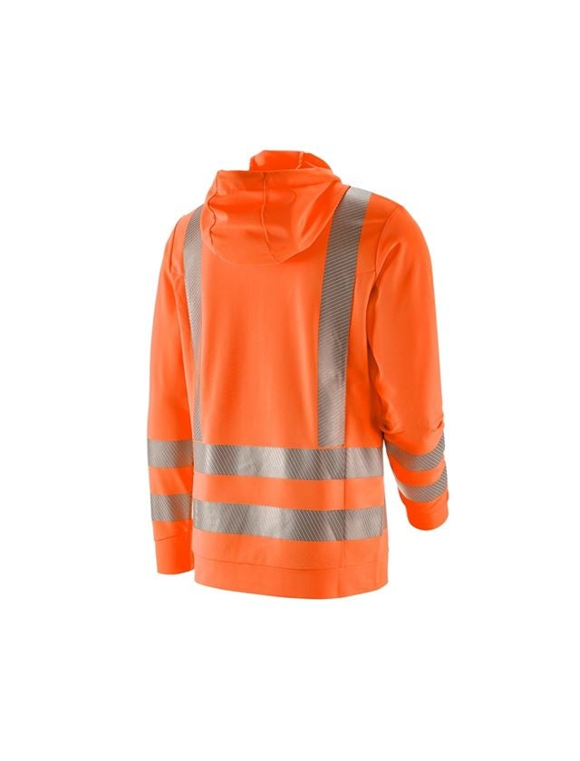 Tričká, pulóvre a košele: Reflexná ochr. funk. mikina dlhým rukávom e.s. UV + výstražná oranžová 1