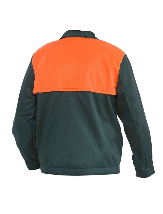 Oblečenie proti porezaniu: Lesnícka bunda Basic + zelená/oranžová 3