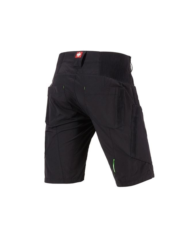 Pracovné nohavice: Funkčné šortky e.s. Superlite + čierna/neónová zelená 3