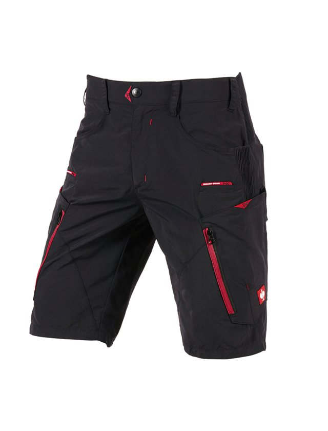Pracovné nohavice: Funkčné šortky e.s. Superlite + čierna/červená 1