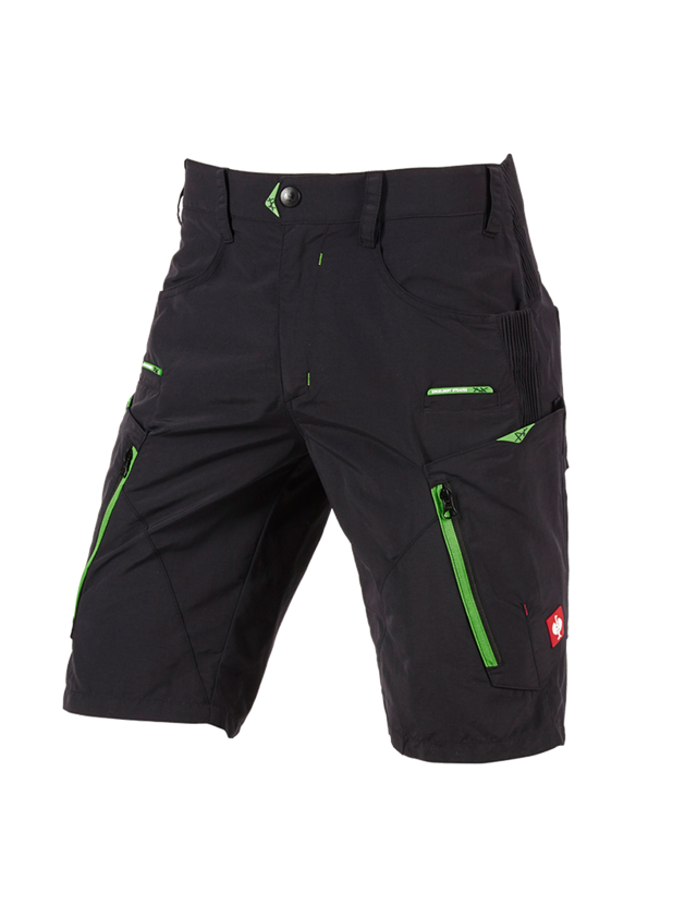 Pracovné nohavice: Funkčné šortky e.s. Superlite + čierna/neónová zelená 2