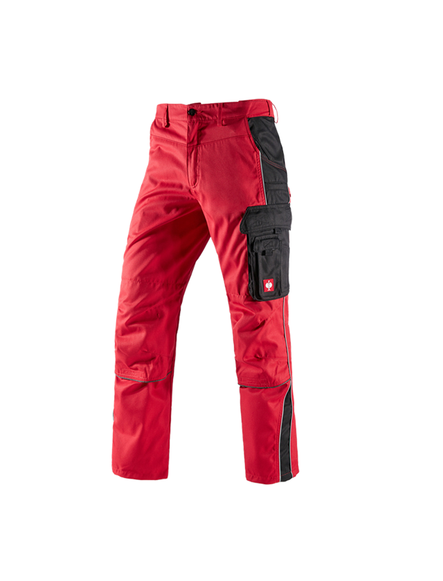 Pracovné nohavice: Nohavice do pása e.s.active + červená/čierna 2
