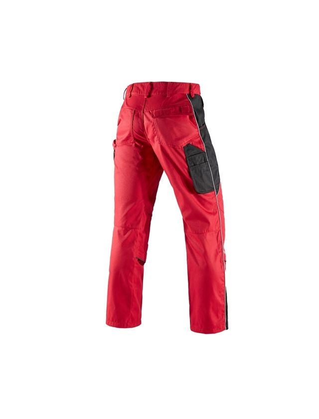 Pracovné nohavice: Nohavice do pása e.s.active + červená/čierna 3