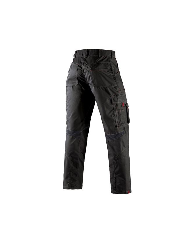 Pracovné nohavice: Nohavice do pása e.s.akzent + čierna/červená 2