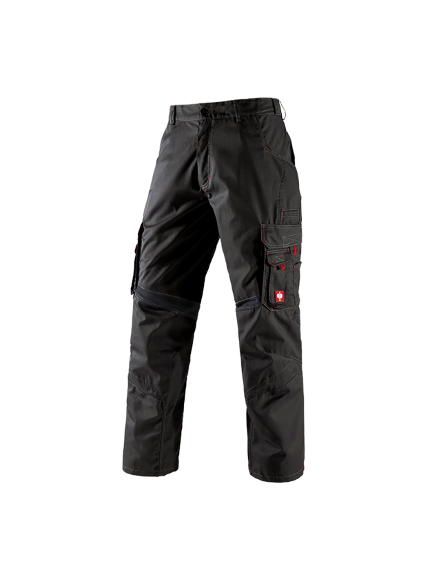Pracovné nohavice: Nohavice do pása e.s.akzent + čierna/červená 1
