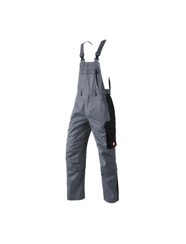 Pracovné nohavice: Nohavice s náprsenkou e.s.active + sivá/čierna 2