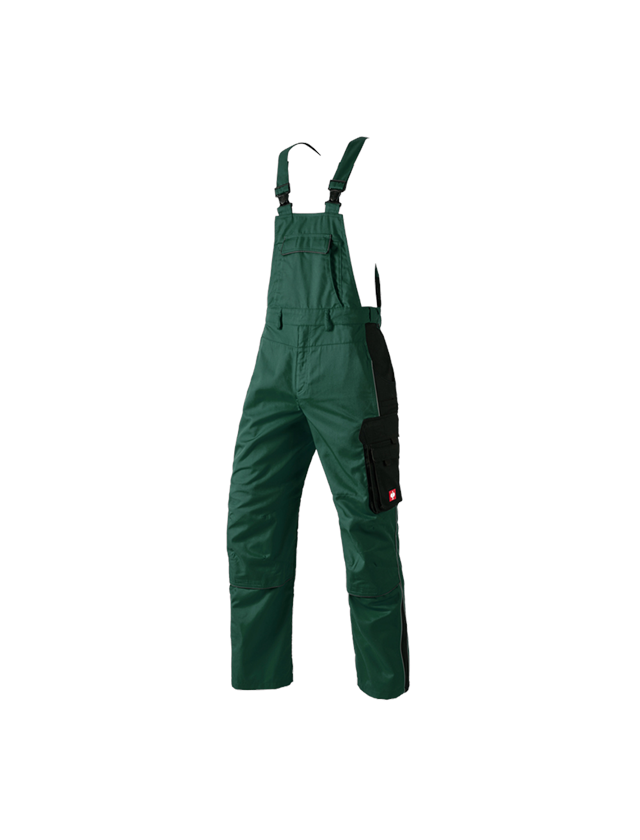 Pracovné nohavice: Nohavice s náprsenkou e.s.active + zelená/čierna 2