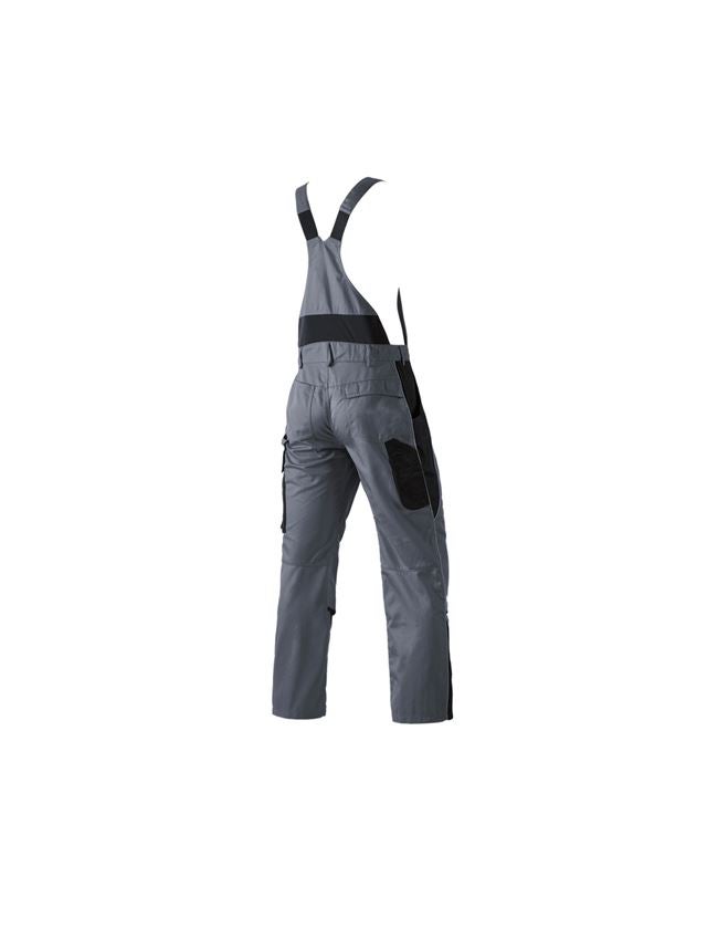 Pracovné nohavice: Nohavice s náprsenkou e.s.active + sivá/čierna 3