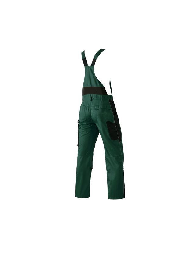 Pracovné nohavice: Nohavice s náprsenkou e.s.active + zelená/čierna 3