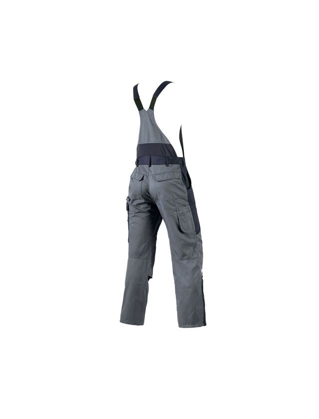 Pracovné nohavice: Nohavice s náprsenkou e.s.active + sivá/tmavomodrá 3