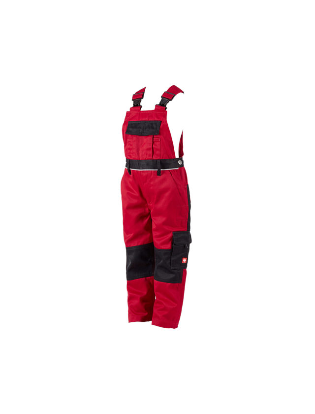 Nohavice: Detské nohavice s náprsenkou e.s.image + červená/čierna 2