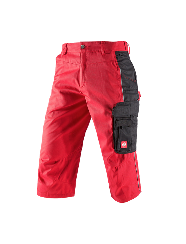 Pracovné nohavice: Pirátske nohavice e.s.active + červená/čierna 2