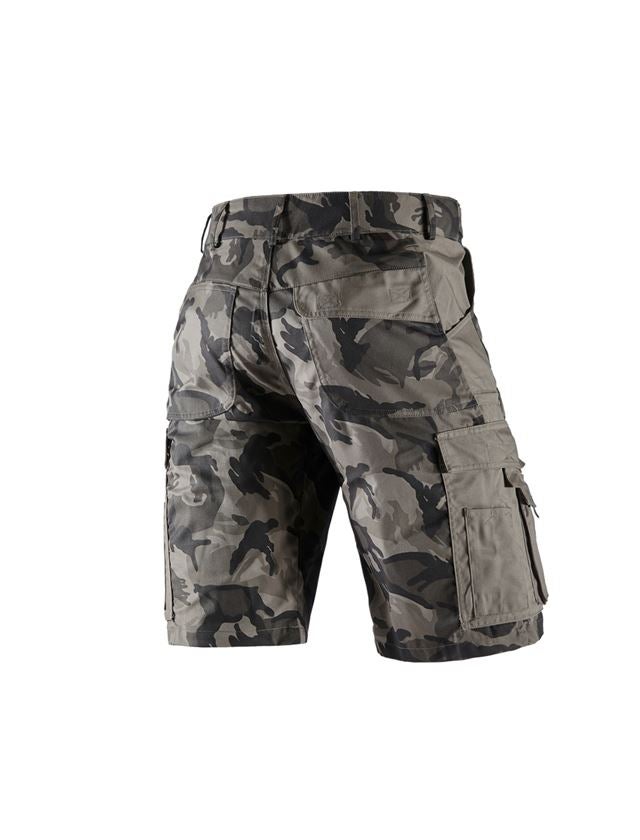 Pracovné nohavice: Šortky e.s.camouflage + camouflage kamenná sivá 3