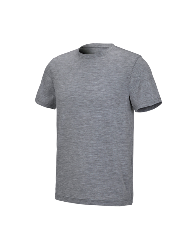 Tričká, pulóvre a košele: Tričko e.s. merino light + sivá melírovaná 2