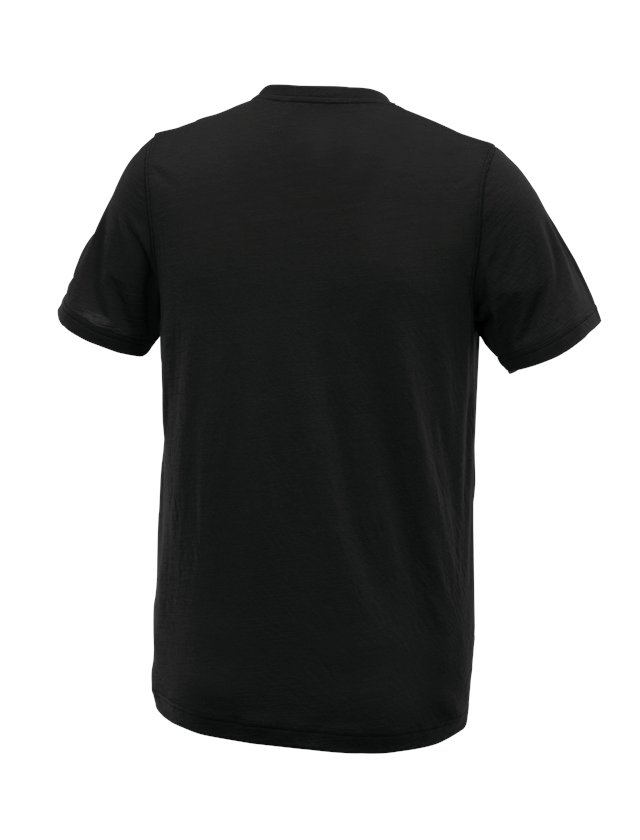 Tričká, pulóvre a košele: Tričko e.s. merino light + čierna 1