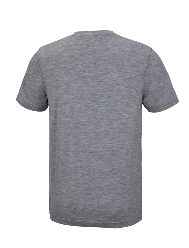 Tričká, pulóvre a košele: Tričko e.s. merino light + sivá melírovaná 3
