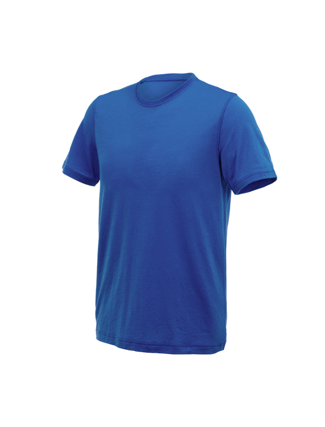 Tričká, pulóvre a košele: Tričko e.s. merino light + enciánová modrá
