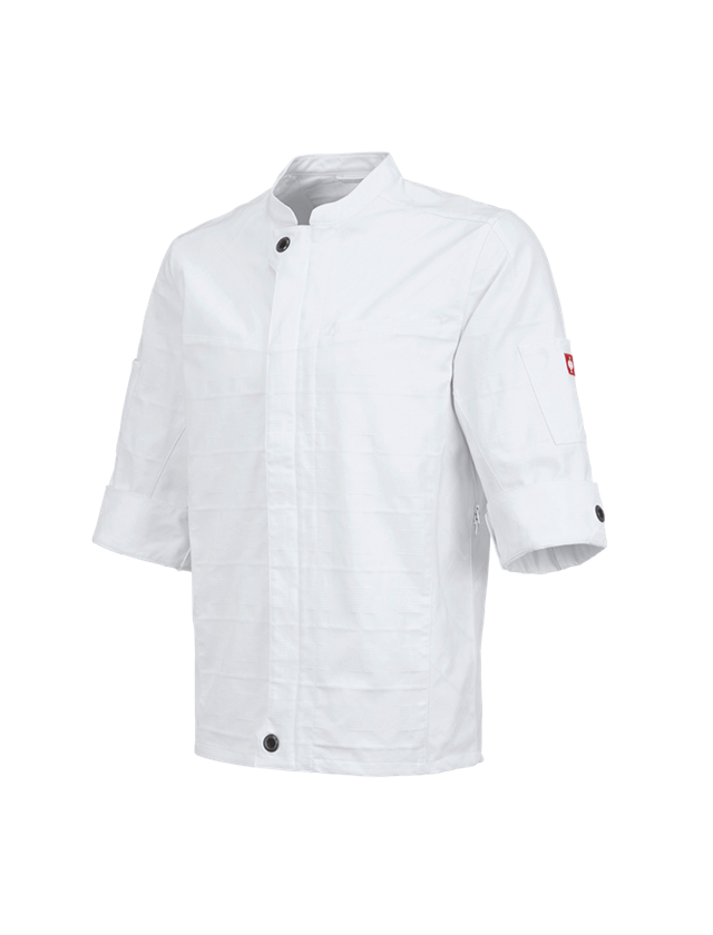 Pracovné bundy: Pracovná bunda s krátkym rukávom e.s.fusion,pánska + biela