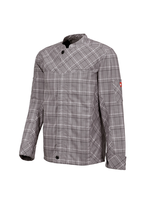 Tričká, pulóvre a košele: Pracovná bunda s dlhým rukávom e.s.fusion, pánska + gaštanová/biela