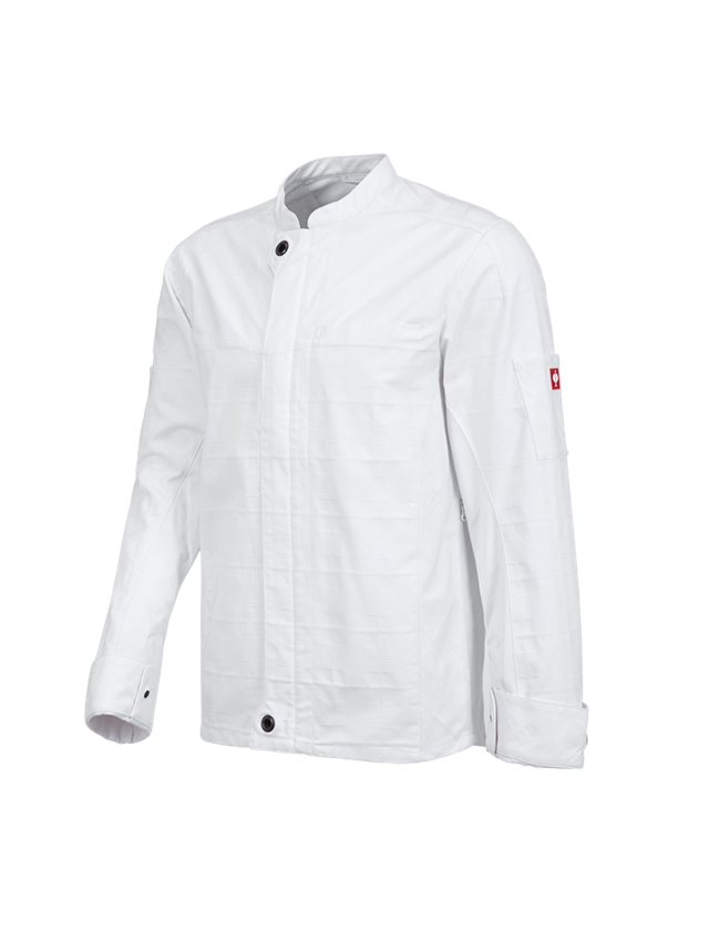 Pracovné bundy: Pracovná bunda s dlhým rukávom e.s.fusion, pánska + biela