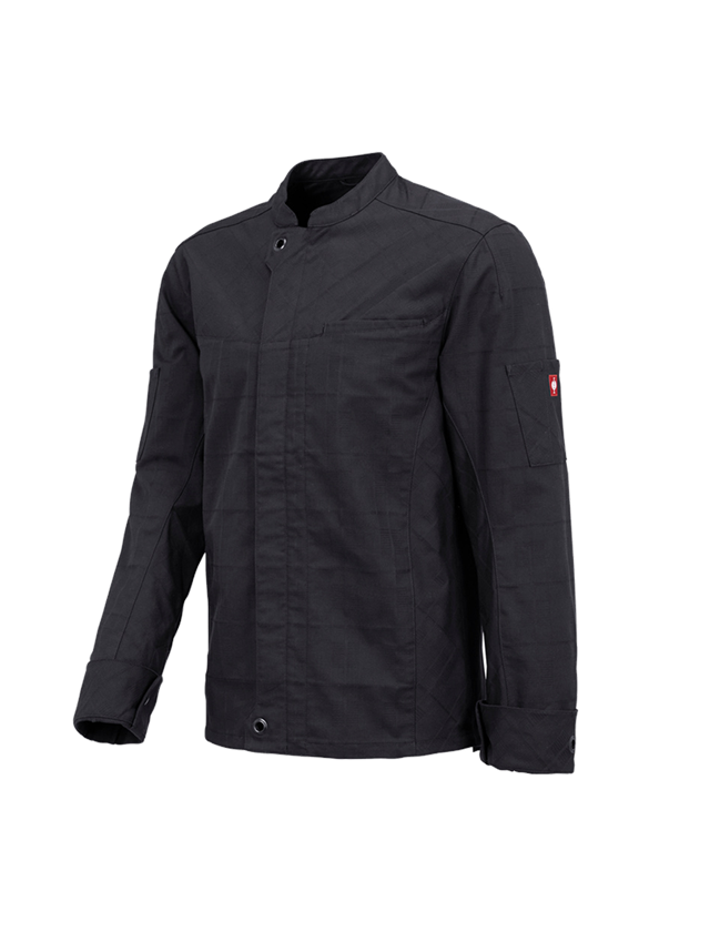 Tričká, pulóvre a košele: Pracovná bunda s dlhým rukávom e.s.fusion, pánska + čierna