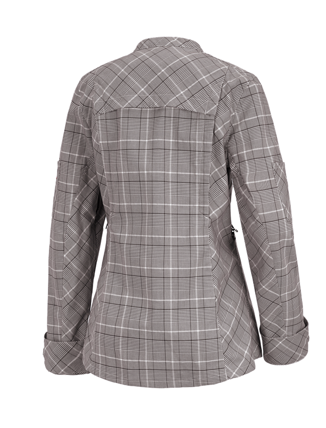 Tričká, pulóvre a košele: Pracovná bunda s dlhým rukávom e.s.fusion, dámska + gaštanová/biela 1