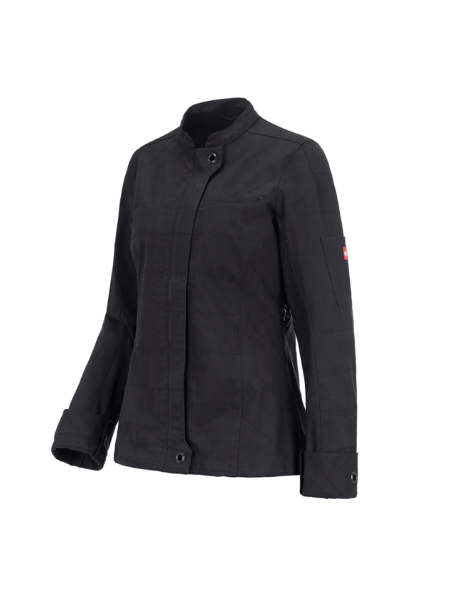 Pracovné bundy: Pracovná bunda s dlhým rukávom e.s.fusion, dámska + čierna
