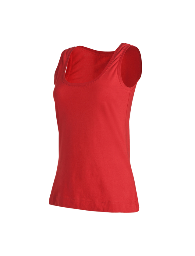 Tričká, pulóvre a košele: Tielko e.s. cotton stretch, dámske + ohnivá červená 1