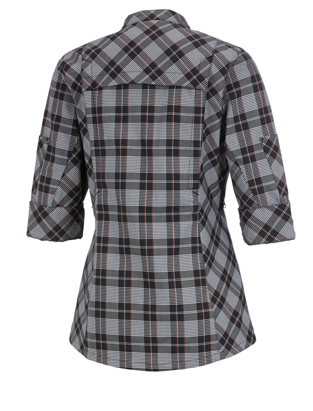 Tričká, pulóvre a košele: Pracovná bunda s 3/4 rukávom e.s.fusion, dámska + čierna/biela/červená 1