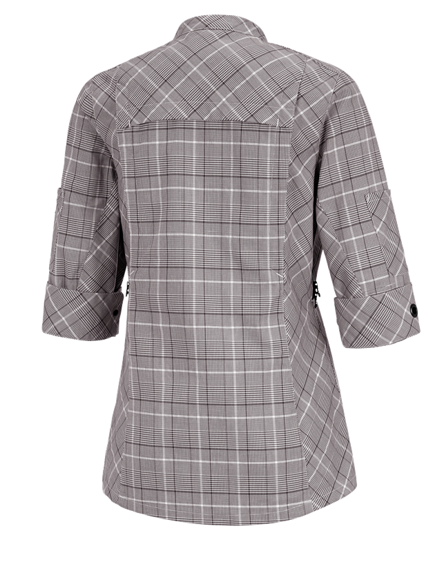 Tričká, pulóvre a košele: Pracovná bunda s 3/4 rukávom e.s.fusion, dámska + gaštanová/biela 1