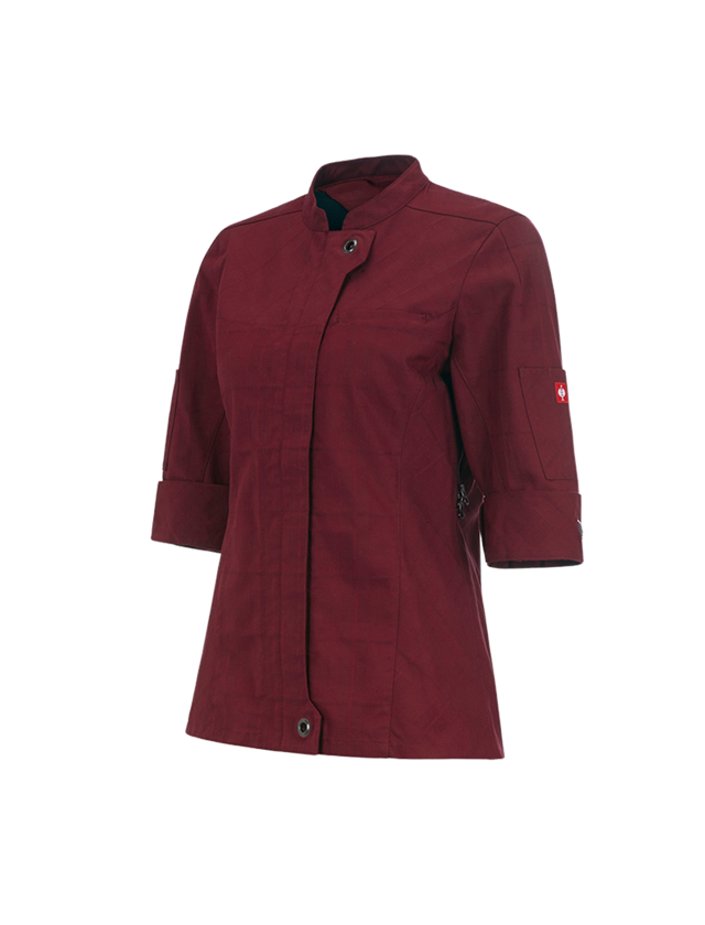 Tričká, pulóvre a košele: Pracovná bunda s 3/4 rukávom e.s.fusion, dámska + rubínová