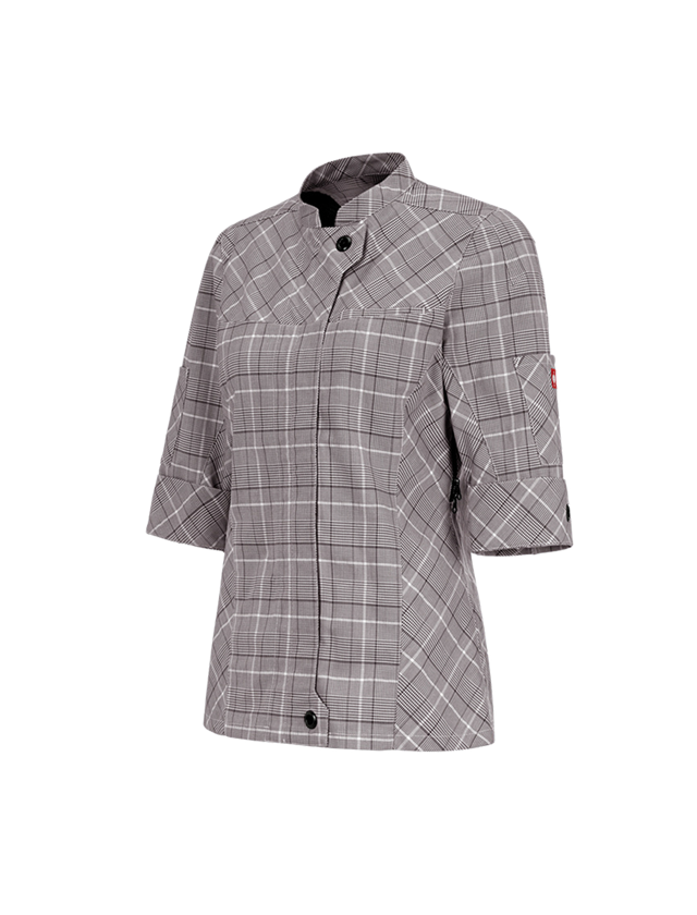 Tričká, pulóvre a košele: Pracovná bunda s 3/4 rukávom e.s.fusion, dámska + gaštanová/biela