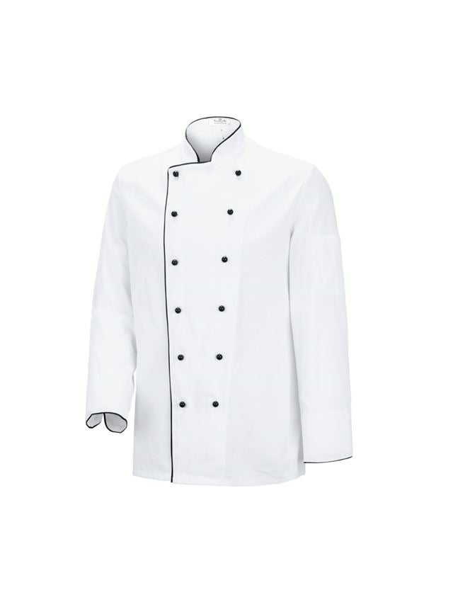 Tričká, pulóvre a košele: Kuchárska bunda Image + biela/čierna